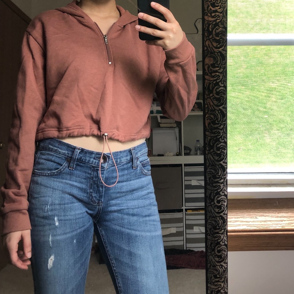Forever 21 Cropped Hoodie (French Terry Hoodie)